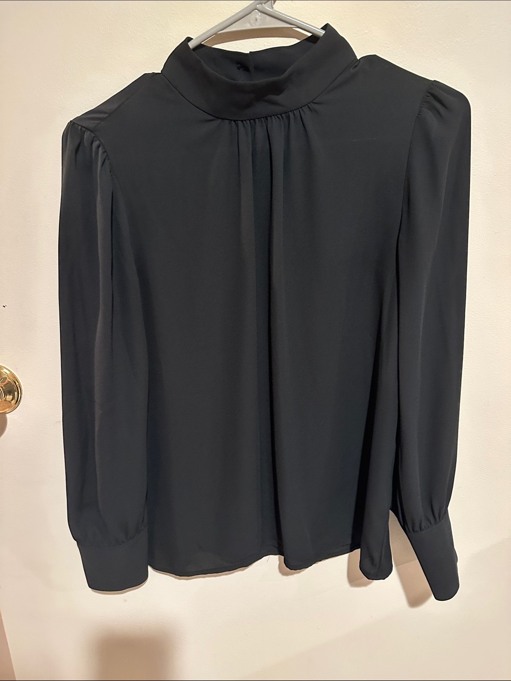 J.Crew Black High Neck Blouse Size XS Like New
